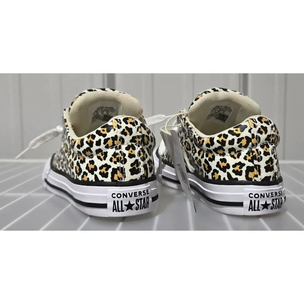 Converse Street Low Cheetah Print Design Slip On Sneakers -- Little Girls' 11